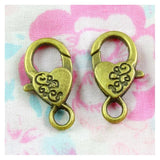 30pcs Antique Bronze Plated Charms Lobster Clasp Key Chains DIY Accessories