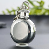 1oz Stainless Steel Hip Flask Keychain Mini Flagon Wine Pot
