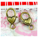 30pcs Antique Bronze Charms Lobster Clasp Key Chains DIY Accessories