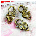 20pcs 26*15MM Charms Lobster clasp Antique bronze Plated Key chain DIY Jewelry