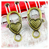 30pcs Antique Bronze Plated Charms Lobster Clasp Key Chain DIY Accessories