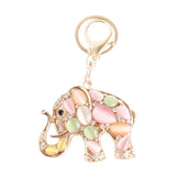 Elephant Crystal Rhinestone Charm Pendant Key Ring Chain