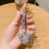 Cartoon Character Rhinestone Keychain Bling Resin Key Chain Ring