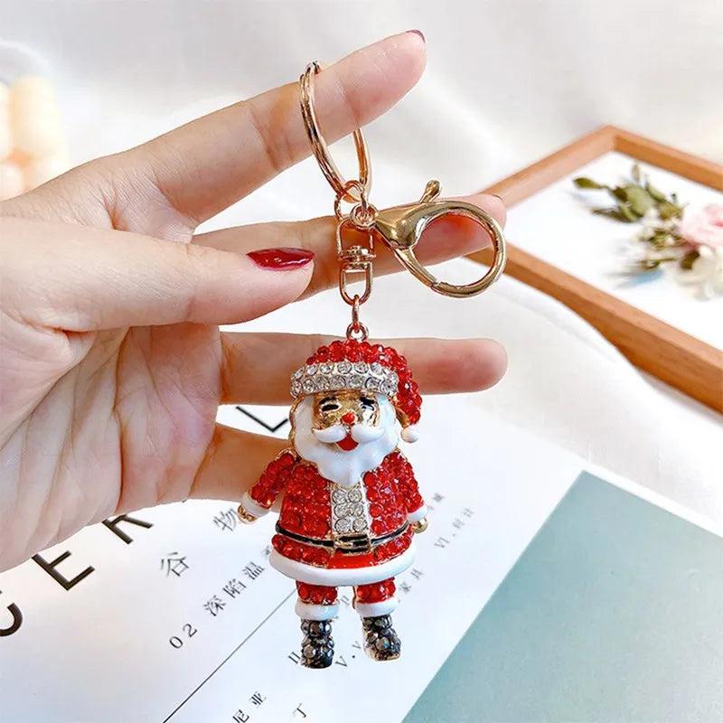 Christmas Santa Claus Keychain Lobster Buckle Charms Keyring