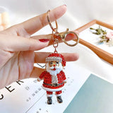 Christmas Santa Claus Keychain Lobster Buckle Charms Keyring