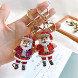 Christmas Santa Claus Keychain Lobster Buckle Charms Keyring