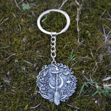 Gothic Witch's Broom Keychain Charm
