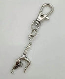 Gymnast Girl Rotate Charm Keychain Vintage Pendant Car Key Ring Handbag Gift