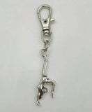 Gymnast Girl Rotate Charm Keychain Vintage Pendant Car Key Ring Handbag Gift