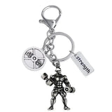 45LBS Weight Barbell Pendant Key Chain for Fitness Sports Strong Men's Charm