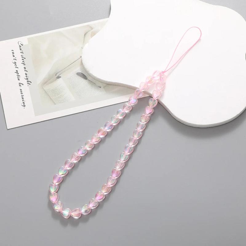 Colorful Star Beaded Keychain Acrylic Phone Pendant