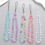 Colorful Star Beaded Keychain Acrylic Phone Pendant