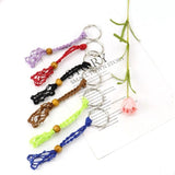 DIY Macrame String Lanyard Keychain Crystal Holder