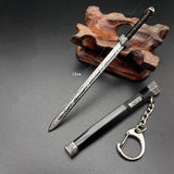 Ancient Sword Key Chains for Men with Scabbard Decorative Pattern