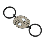 Metal Couple Keychain Otters Cat Keychain Keyring For His Hers