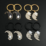 Metal Couple Keychain Otters Cat Keychain Keyring For His Hers