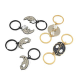 Metal Couple Keychain Otters Cat Keychain Keyring For His Hers