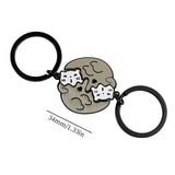 Metal Couple Keychain Otters Cat Keychain Keyring For His Hers