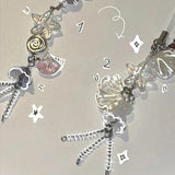 Y2k Star Jellyfish Pendant Keychain Phone Charm Strap Lanyard