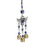 Lucky Eye Alloy Owl Pendant Tassel Evil Eye Bead Wall Hanging