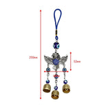Lucky Eye Alloy Owl Pendant Tassel Evil Eye Bead Wall Hanging