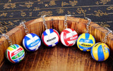 Beach Volleyball PVC Keychain Key Chain Ring Football Beach Ball Key Ring