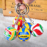 Beach Volleyball PVC Keychain Key Chain Ring Football Beach Ball Key Ring