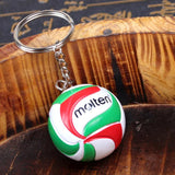 Beach Volleyball PVC Keychain Key Chain Ring Football Beach Ball Key Ring