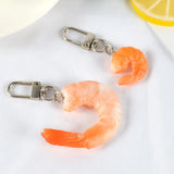 Funny Shrimp Keychain PVC Sea Animal Kids Toy Bag Ornament