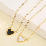 Women's Stainless Steel Heart Pendant Necklace Classic Jewelry