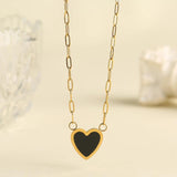 Women's Stainless Steel Heart Pendant Necklace Classic Jewelry