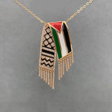 Vintage Stainless Steel Pendant Chain Necklaces Zircon Tassel Charm Jewelry Gift