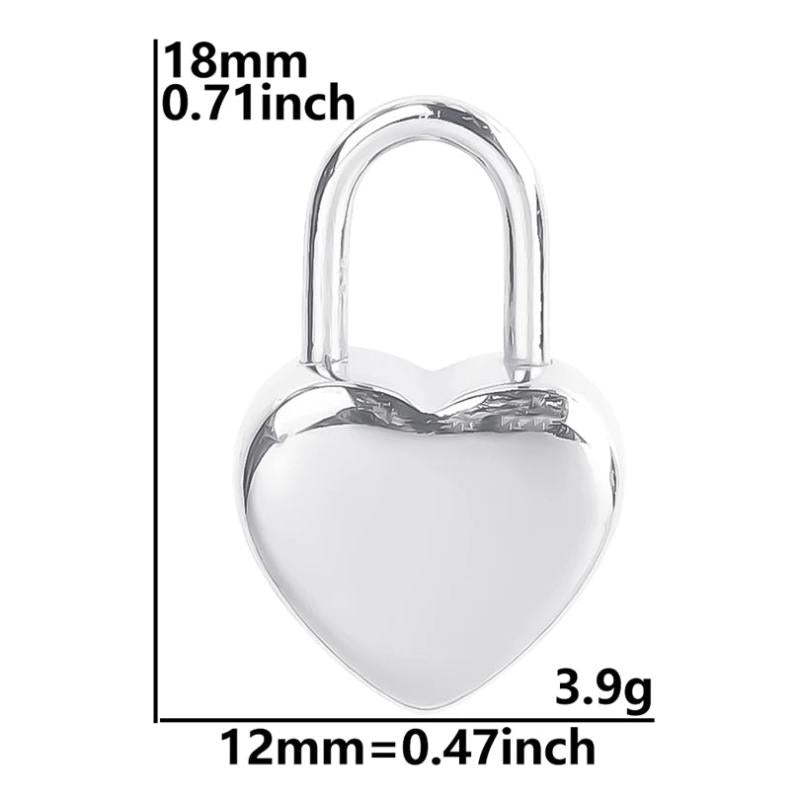 10PCS Stainless Steel Love Heart Charm Pendant DIY Jewelry Making