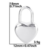 10PCS Stainless Steel Love Heart Charm Pendant DIY Jewelry Making