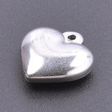 10PCS Stainless Steel Love Heart Charm Pendant DIY Jewelry Making