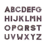 50pcs 8mm Slide Letters Charms A-Z Alloy Rhinestone Alphabet for DIY Bracelet