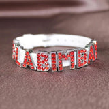 Alloy Rhinestone 50pcs 8mm Slide Letters Charms DIY Jewelry Making