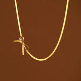 18K Plated Short Necklace for Women Charms Choker Jewelry Gift