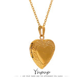 Heart Stainless Steel Pendant Drop Necklace