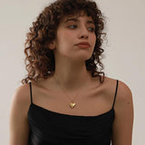 Heart Stainless Steel Pendant Drop Necklace