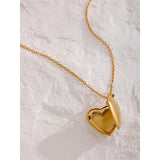 Heart Stainless Steel Pendant Drop Necklace
