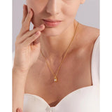 Natural Pearl Drop Pendant Necklace 18k Plated Chain Collar Jewelry
