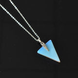 Opalite Crystal Necklace with Pearl Charm