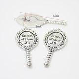 6Pcs Mirror Charms Fairest of Them All Pendant For Necklace,Earring DIY