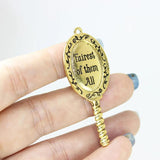 6Pcs Mirror Charms Fairest of Them All Pendant For Necklace,Earring DIY