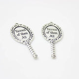 6Pcs Mirror Charms Fairest of Them All Pendant For Necklace,Earring DIY