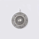 3Pcs Large Filigree Round Medallion Charms Pendant for DIY Necklace Making