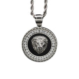 Hip Hop Iced Out Lion Head Pendant Necklace Charm For Men