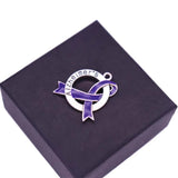 Alzheimer's Ribbon Charm Purple Raise Awareness Pendants