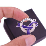 Alzheimer's Ribbon Charm Purple Raise Awareness Pendants